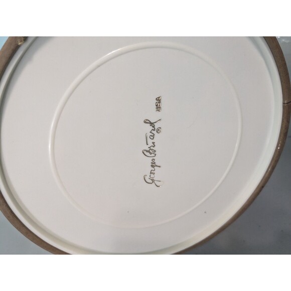 Vintage Ice Bucket George Briard Gold Wood Grain Trim bar cart mid centu… - Picture 6 of 6